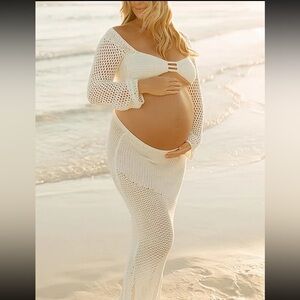 Crochet beach dress two-piece